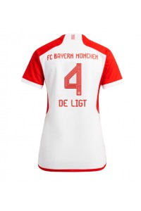 Fotbalové Dres Bayern Munich Matthijs de Ligt #4 Dámské Domácí Oblečení 2023-24 Krátký Rukáv